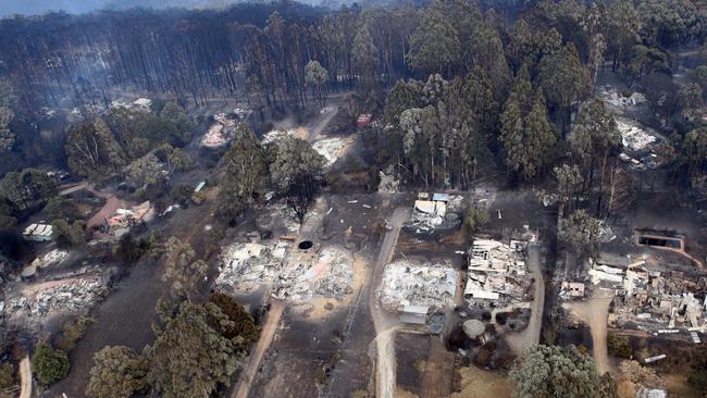 Devastation: The Andrews Government refuses its annual fuel load maps showing the build up of fuel loads that drive catastrophic bushfires, such as Black Saturday.