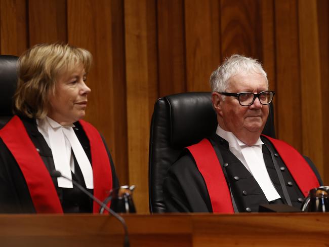 The Honorable Justice Helen Wood and Chief Justice The Honorable Alan Blow AO.  Ceremonial sitting for the 200 year anniversary of the Supreme Court of Tasmania.  Picture: Nikki Davis-Jones