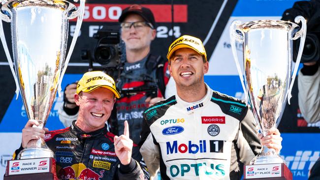 Will Brown and Chaz Mostert are battling it out for the Supercars championship. (Photo by Daniel Kalisz/Getty Images)