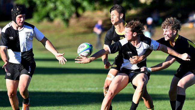 Iona College Jeremy Trappett AIC First XV rugby between Iona College and St Laurence's College. Saturday May 15, 2021. Picture, John Gass