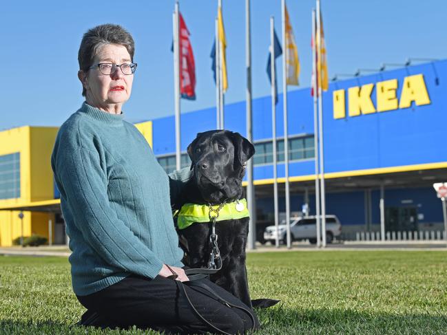 10/06/20 - Blind Fulham Gardens woman Annette Holden said she was made to feel like a "criminal" after she was refused entry to IKEA with her guide dog Molly. Picture: Tom Huntley