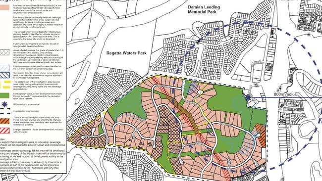 Land used in the Oxenford investigation area being considered by the Gold Coast City Council.