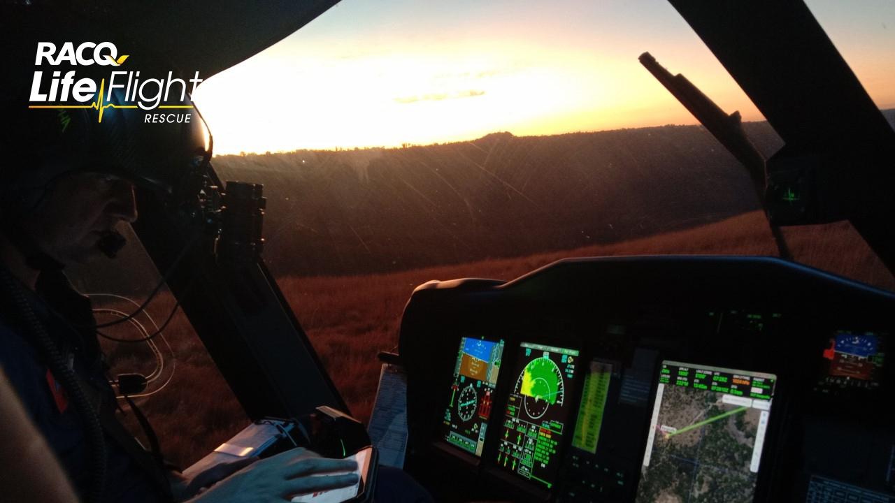 A primary school-aged boy was rescued by helicopter crews at the weekend after suffering serious injuries while falling down the side of a mountain. Picture: RACQ LifeFlight