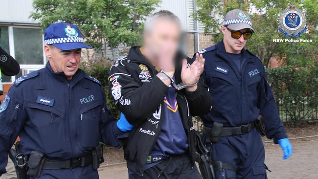 A man arrested during the original raid on Tamworth’s ‘ice castle’. Picture: NSW Police