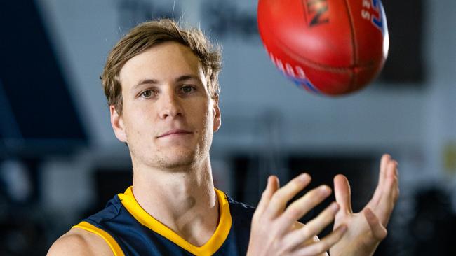 Adelaide Crows new recruit Jordan Dawson at West Lakes. Picture Harrison Mielke