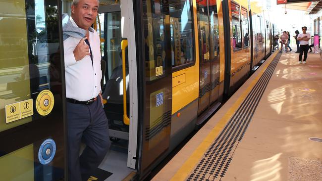 Mayor Tom Tate looking at transport options. Picture: Glenn Hampson.