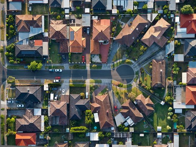 fFying over the suburbs of Melbourne Australia Picture: Istock