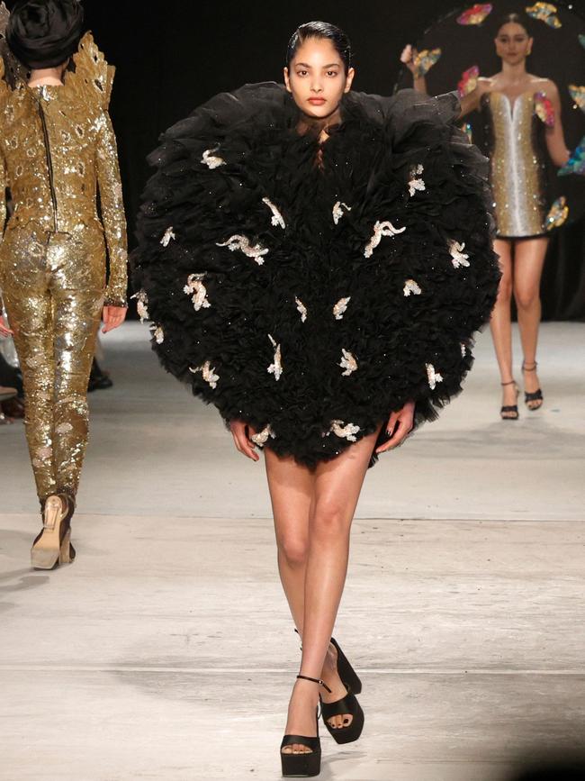 Vaibhavi “Vi” Lath during the Women's Haute-Couture Spring/Summer 2024 Fashion Week in Paris. Picture: Geoffrey Van Der Hasselt/AFP