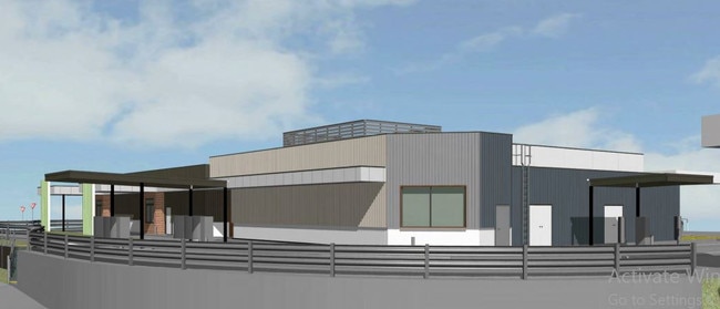 What it could look like – an artist’s impression of the service centre.