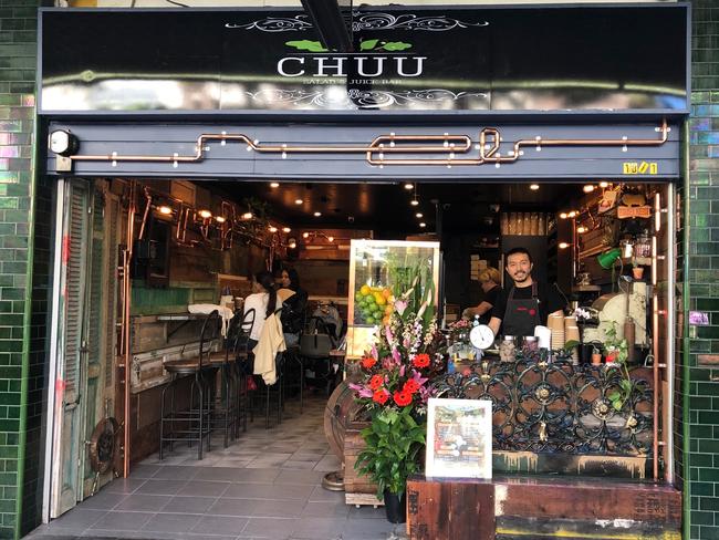 JJ Booranasinlapakit, 39, owner of a new tea-inspired business in Manly called Chuu, where you can also buy juices and salads. Picture: Julie Cross.