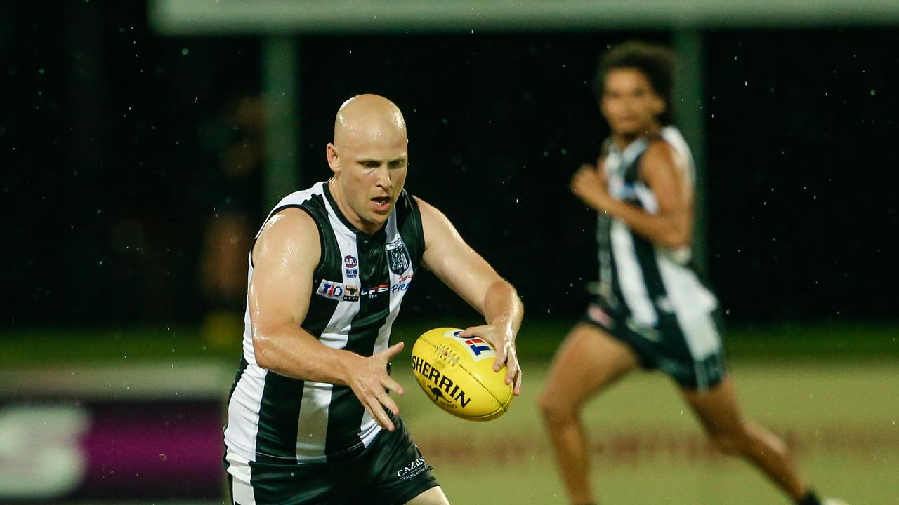 Gary Ablett Jr returns to the footy field for the first time in two years for Palmerston as they play St MaryÃ&#149;s in Round 8 of the NTFL Premier League at DarwinÃ&#149;s TIO Stadium. Picture: Glenn Campbell