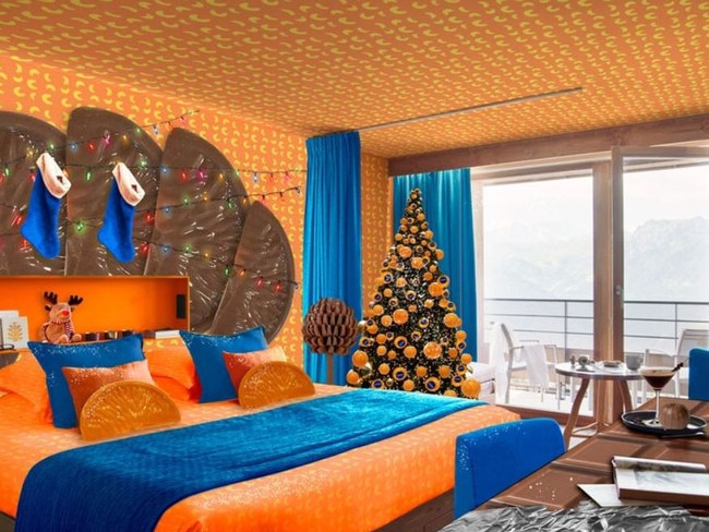 Chocolate orange hotel room opening