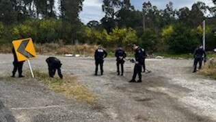 Detectives believe the Nomads bikie gang nominee was shot near Freemans Waterhole (above) before being transported 35km to Edgeworth where he was dumped.