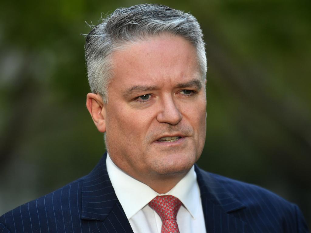 Minister for Finance Mathias Cormann. Picture: AAP