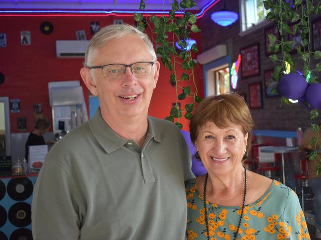 Paul and Antoinette Andersen from Warwick celebrating a special birthday at the Apple and Grape Festival 2024