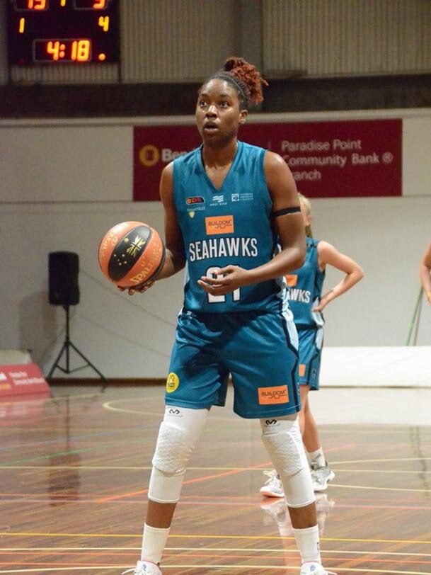 Deja Middleton in action for the Seahawks against the Brisbane Capitals. Picture: Fan Fair