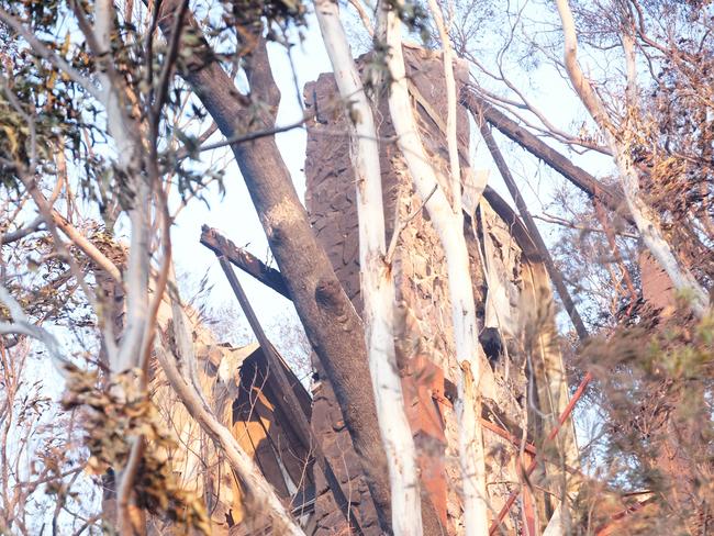 Photos from the ruins of Binna Burra Lodge in the hinterland after devastating bushfires. Photo: Andrew Wills