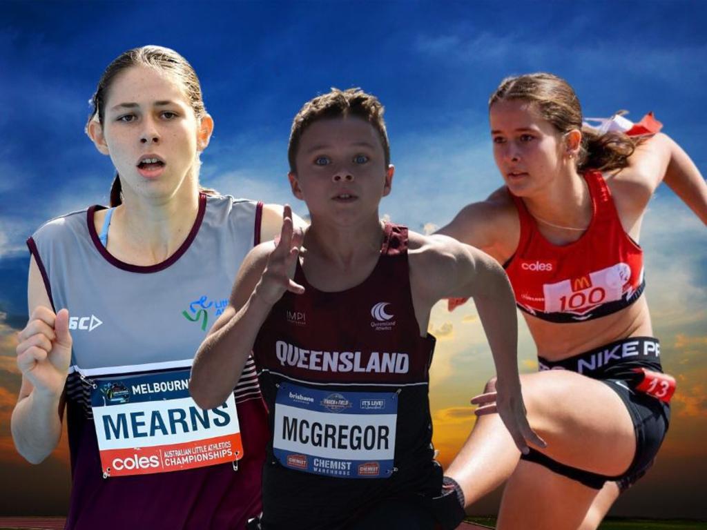Queensland's young track and field athletics stars from Cairns, Townsville,  Mackay, Rockhampton, Sunshine Coast, Brisbane, Toowoomba and the Gold Coast