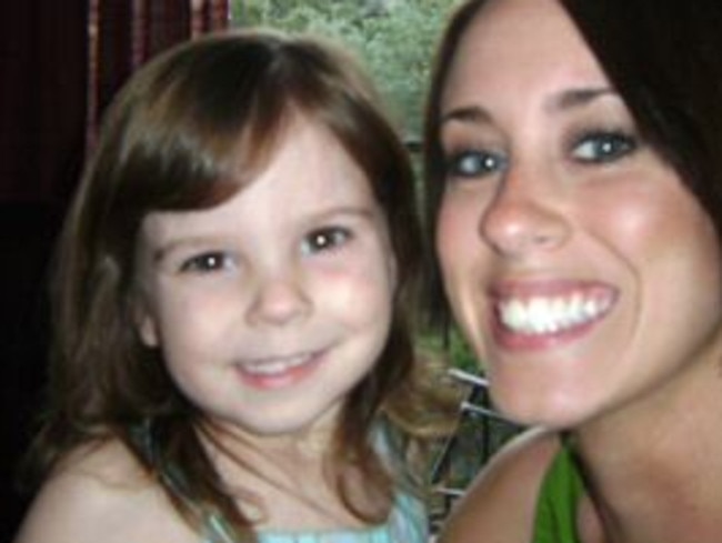 Caylee Anthony, two, and her mother Casey in undated copy photo