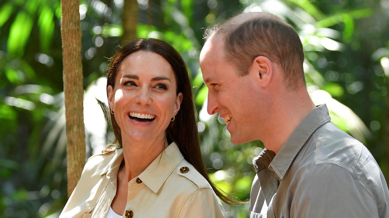 Kate and William during a visit to the British Army Training Support Unit (BATSUB) jungle training facility on the third day of a Platinum Jubilee royal tour to the Caribbean. Picture: Toby Melville/Getty Images