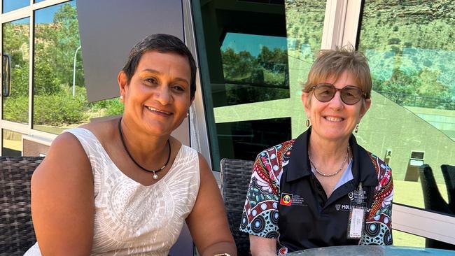 Charles Darwin University Professor in Indigenous Health Yvette Roe and Professor of Midwifery Sue Kildea were co-Masters of Ceremonies (MCs) at the Best Start to Life Conference. Picture: Supplied