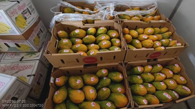 Fruit and vegetables the farm had managed to salvage and was donating to Mutarnee and Ingham locals