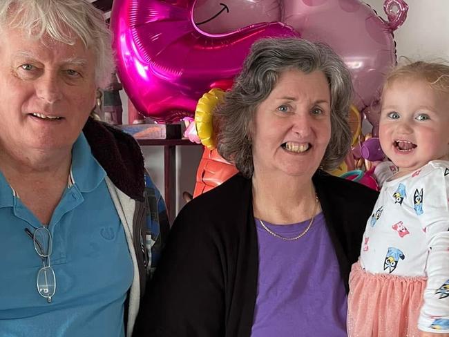 Sandra French with her husband Clinton and granddaughter Maya.