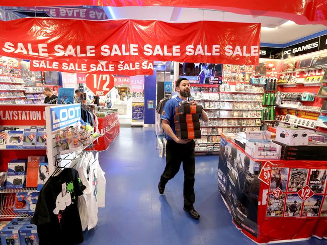 Dan Cheung, Store Manager at EB Games, Albert St Brisbane - EB Games has been named one of the country's top retailers. Pic Mark Cranitch.