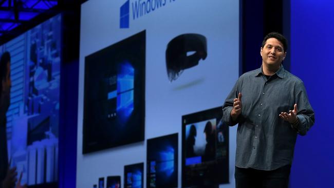 Microsoft executive vice president of the Windows and Devices Group Terry Myerson speaks during the company’s Build Developer Conference in San Francisco.