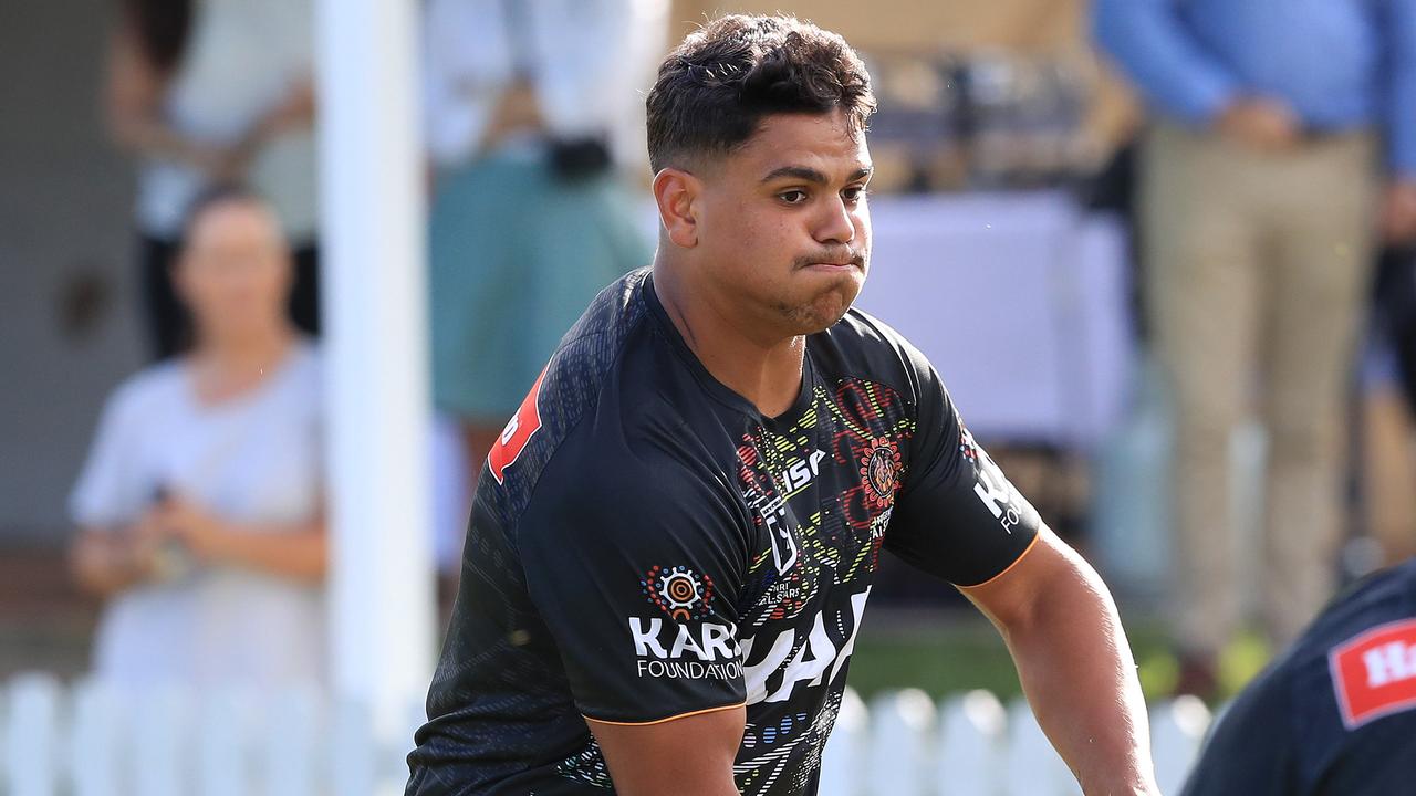 Latrell Mitchell at Indiegnous All Stars training.