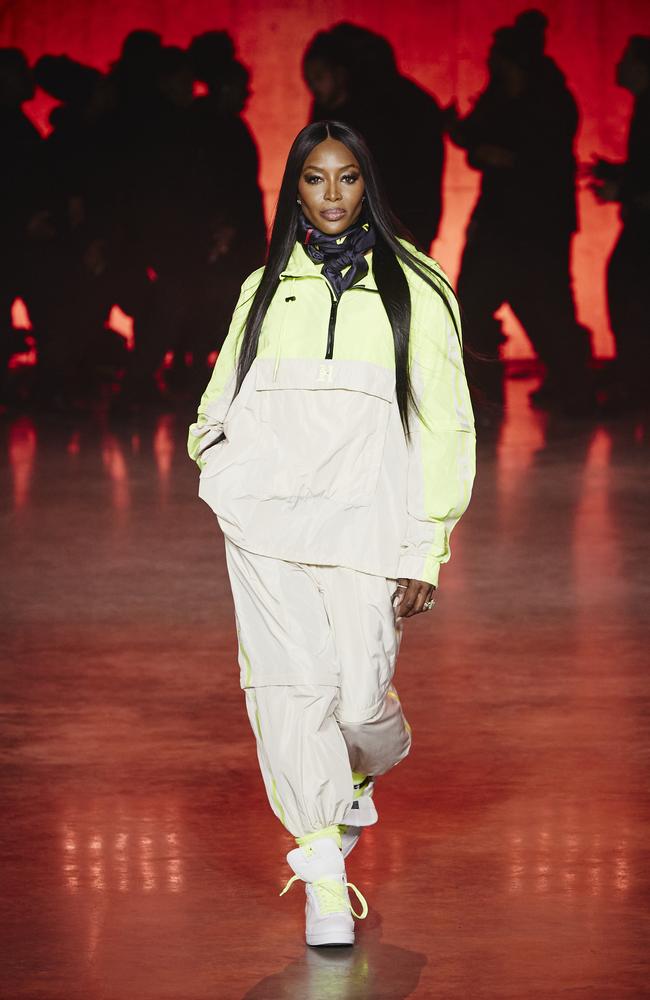 Campbell on the runway in February 2020. Picture: John Phillips/Getty Images for Tommy Hilfiger