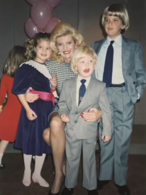 Ivana Trump with her children to Donald Trump. Picture: ABC News America