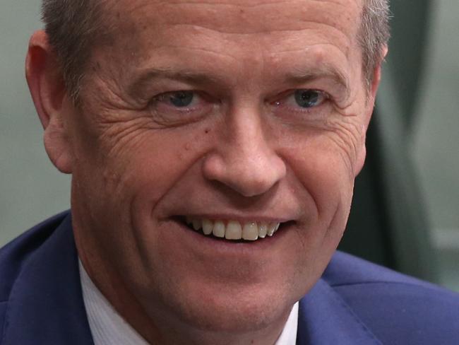 Opposition Leader Bill Shorten in Question Time in the House of representatives at parliament House in Canberra. Picture Kym Smith