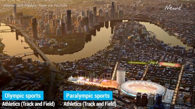 Brisbane Olympics 2032 bid photos and information which will be presented at this year's Tokyo Olympics in the hope of winning the race to host the Games