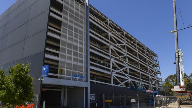 Construction crews and cranes have been spotted at the Windsor car park near the Elizabeth City Centre. Picture: Roy VanDerVegt