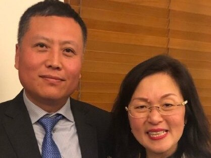 Melbourne-based Chinese businessman Huifeng 'Haha' Liu with various ministers and MPs Haha Liu is photographed with Liberal MP Gladys Liu on the occasion of her maiden speech to Parliament in July 2019