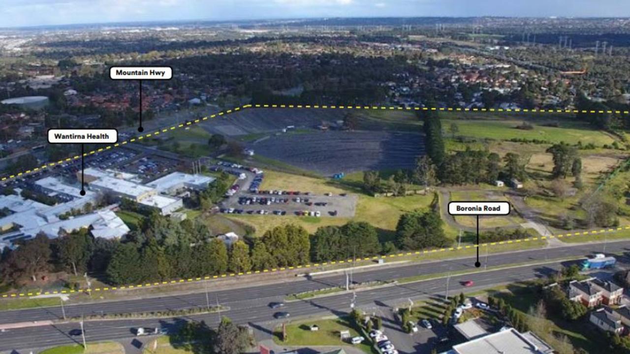 The site of the planned Wantirna Health City. Picture: Victorian Planning Authority