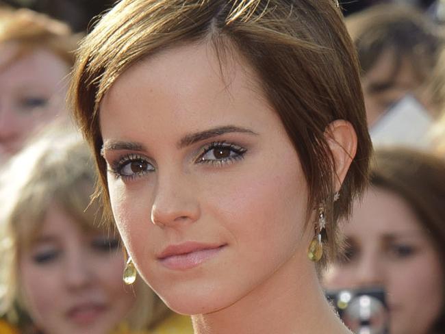 British actress Emma Watson arrives in Trafalgar Square, central London, for the World Premiere of 'Harry Potter and the Deathly Hallows: Part 2' the last film in the series, Thursday, July 7, 2011. Harry Potter's saga is ending, but his magic spell remains. Thousands of fans from around the world massed in London Thursday for the premiere of the final film in the magical adventure series. (AP Photo/Jonathan Short)