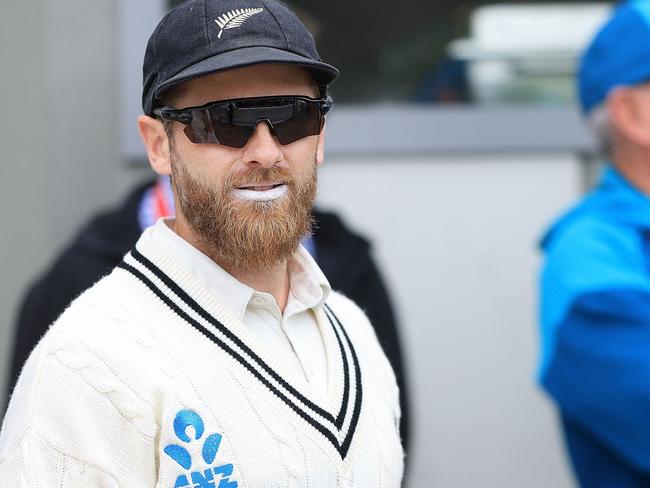 New Zealand's Kane Williamson walks to the field before play during day three of the 1st International cricket Test match between New Zealand and Australia at the Basin Reserve in Wellington on March 2, 2024. (Photo by Marty MELVILLE / AFP)