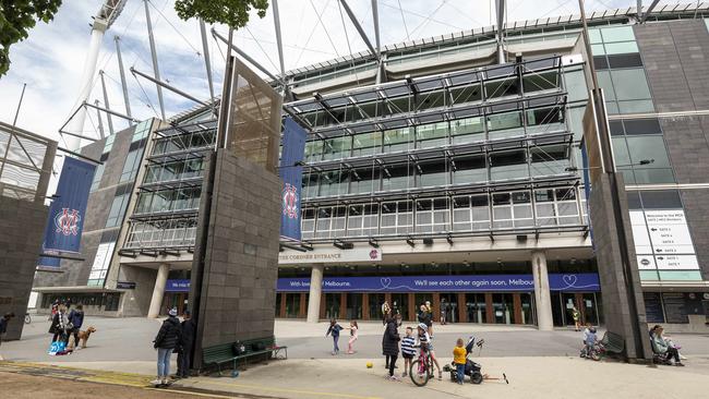 Works to remove flammable cladding from the MCG will begin after the conclusion of the Boxing Day Test. Picture: Daniel Pockett