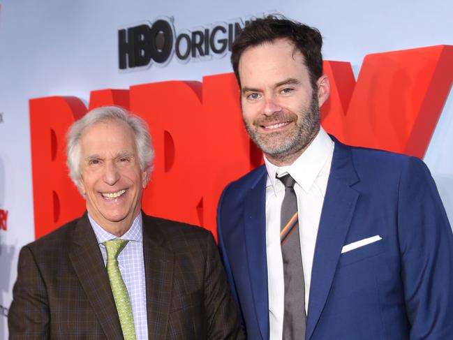 Henry Winkler and Bill Hader attend the Season 3 premiere of Barry in California. Picture: Jesse Grant/Getty Images