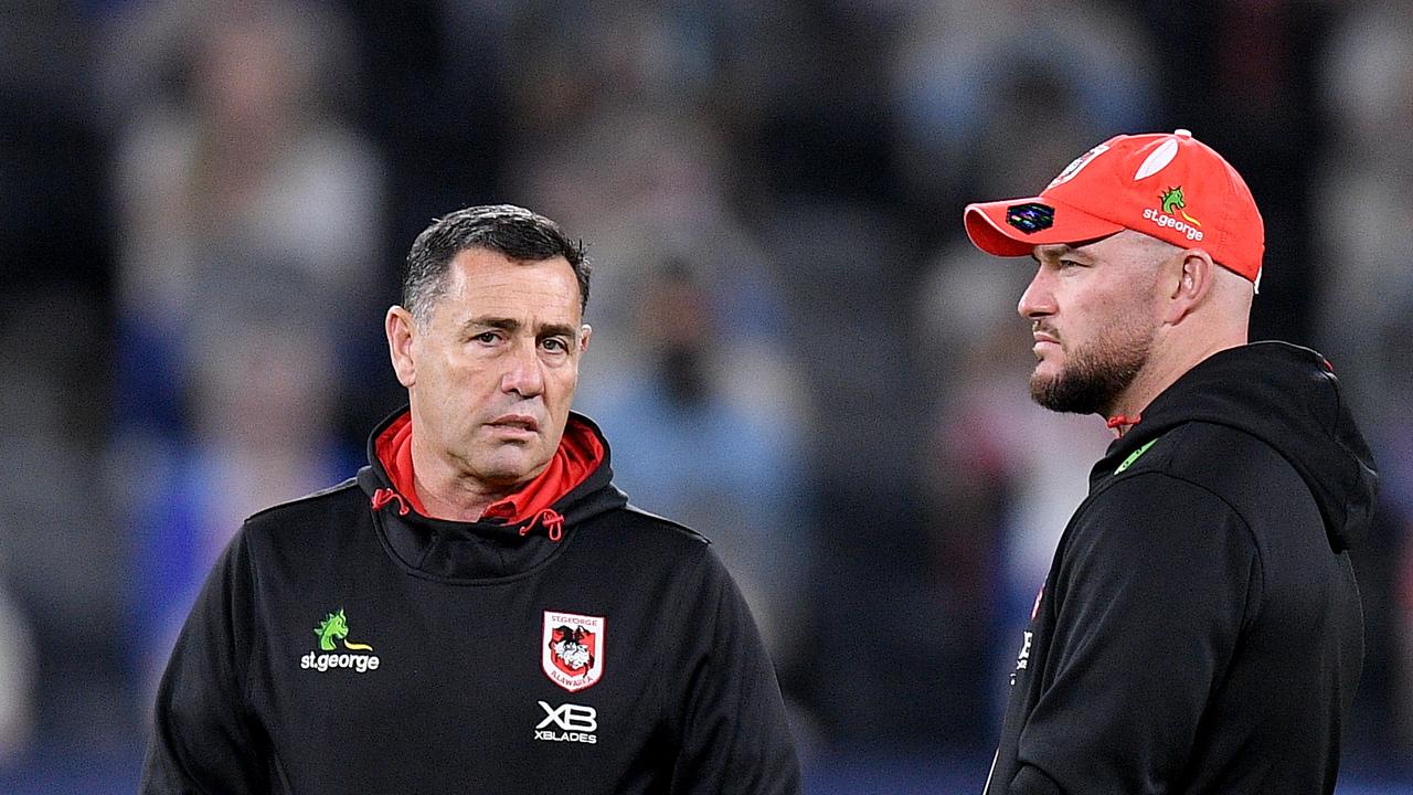 Shane Flanagan and Dean Young are both in the mix to take over at the Dragons next year. Picture: AAP Image/Dan Himbrechts