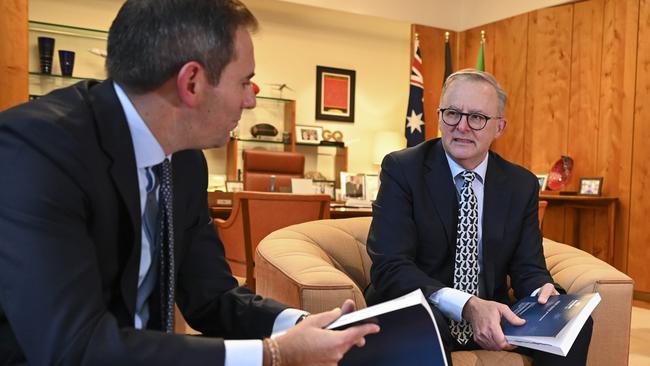 Prime Minister Anthony Albanese and Treasurer Jim Chalmers at Parliament House in Canberra. Picture: NCA NewsWire / Martin Ollman