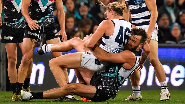 Port must bring the same intensity and physicality as it did in the win over Geelong. Picture: Getty Images