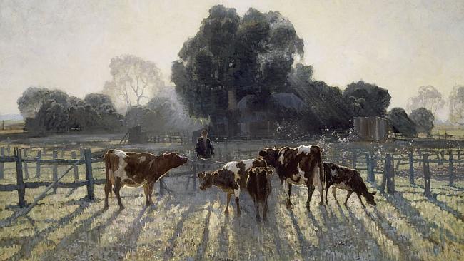 MUST CREDIT: SUPPLIED... Elioth Gruner (Australia, b.1882, d.1939) Spring frost 1919 oil on canvas, 131.0 x 178.7 cm inscr lr...