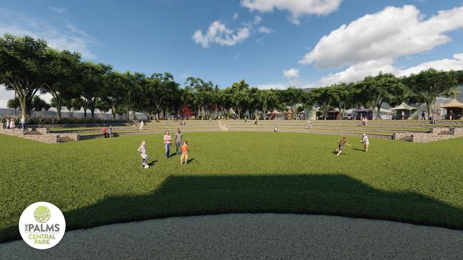 The central park will feature a multi-use amphitheatre. Picture: Supplied