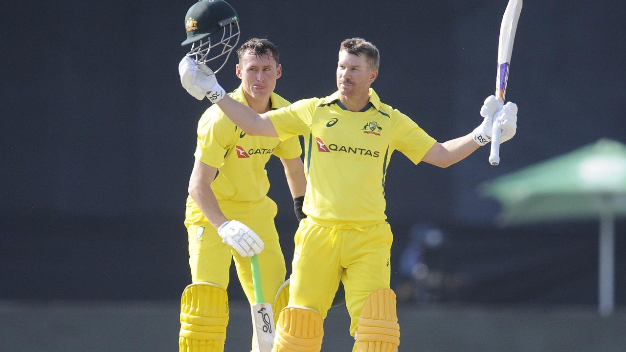 David Warner of Australia. Photo by Charle Lombard/Gallo Images/Getty Images