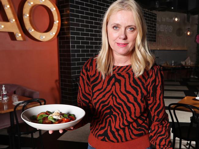 Owner Claire Parviz at Spaghetti House in South Bank, which has been placed into voluntary administration. Pics Tara Croser.