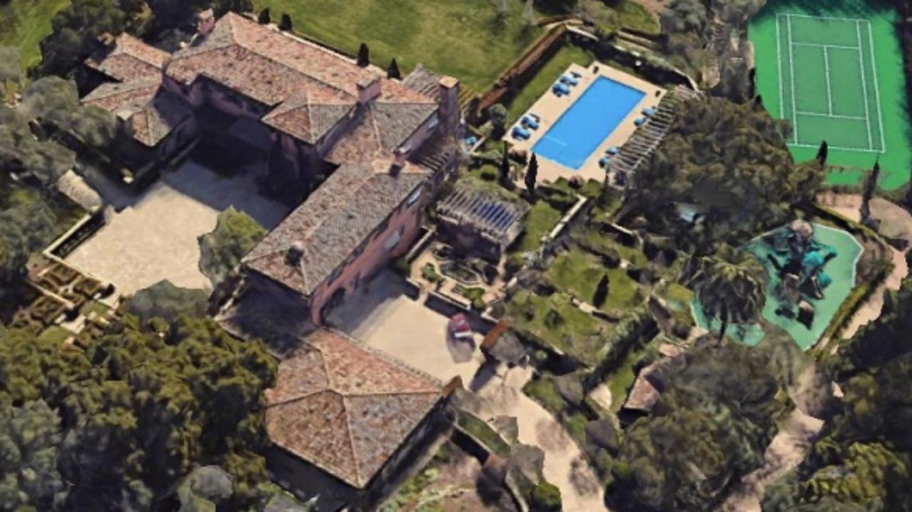 The luxury property has nine bedrooms, according to old listings. Picture: Google Earth.