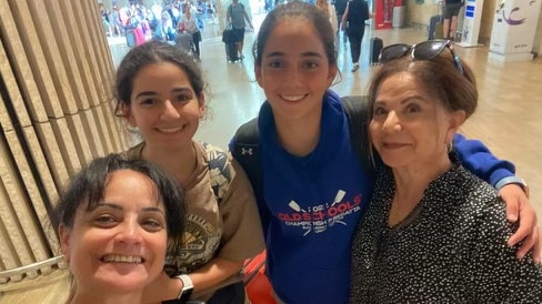 Noa Chester-Haviv, 16 and her 13-year-old sister Tamar, landed in Israel a week ago to visit family. The sisters arrive at the airport in Tel Aviv received by an Aunty and their Grandmother on their mothers side.